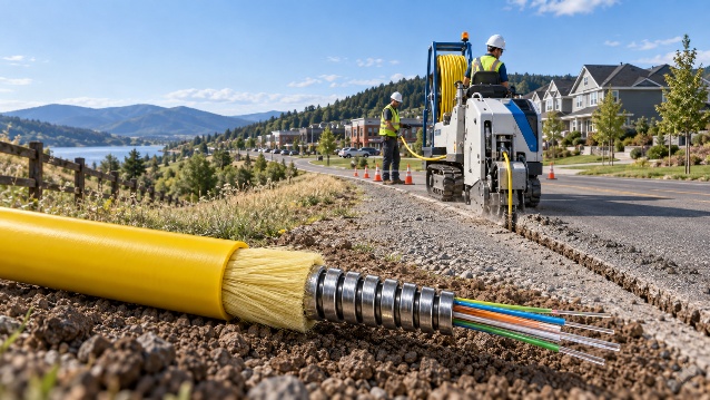 Broadband and Telecommunications armored fiber application