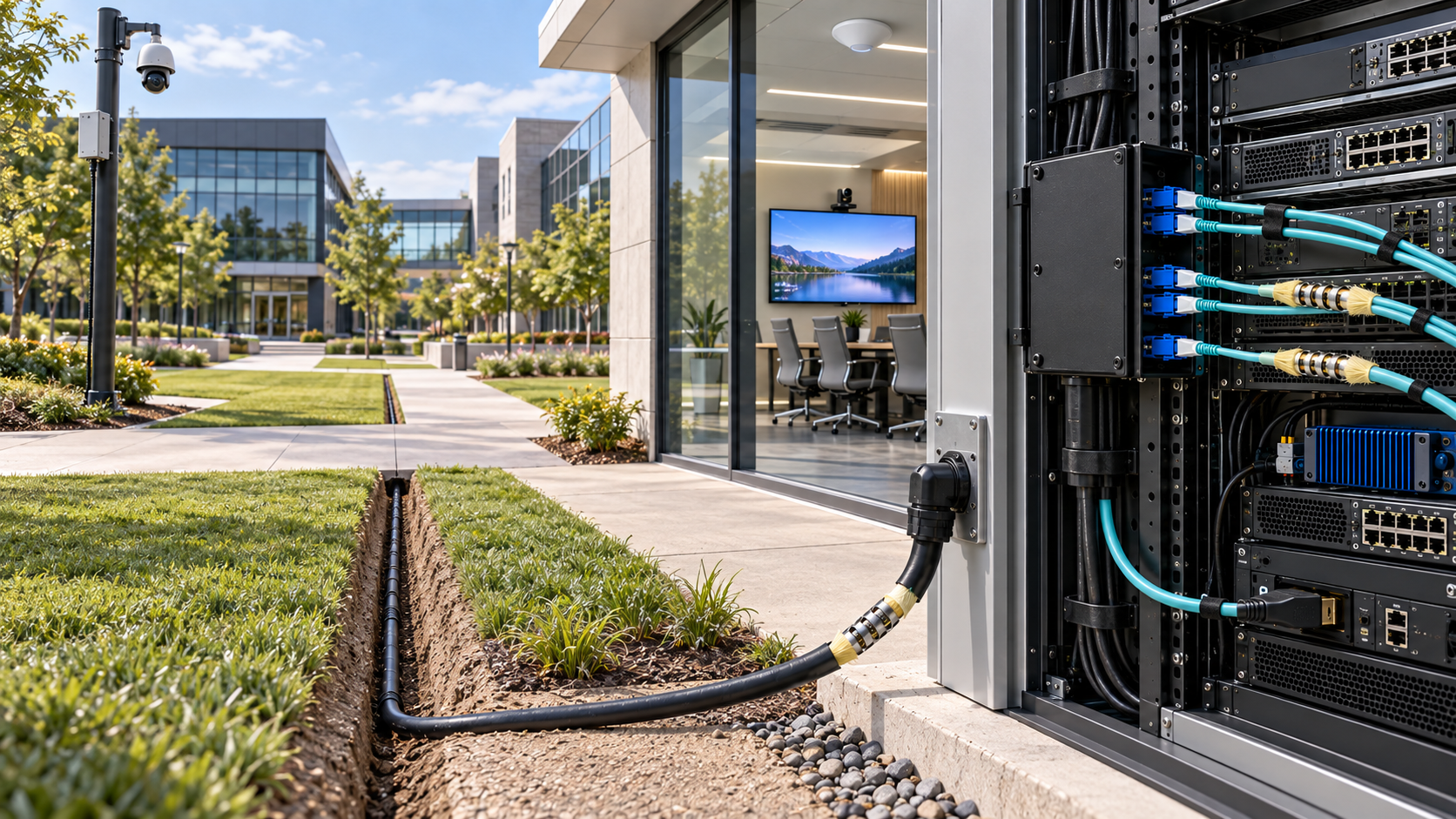Campus Networks armored fiber application