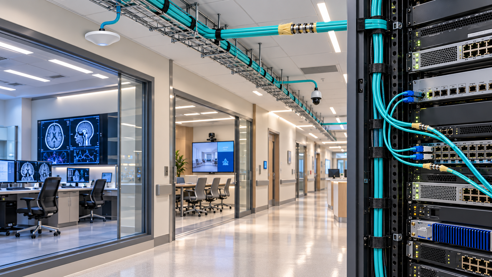 Healthcare and Medical Facilities armored fiber application